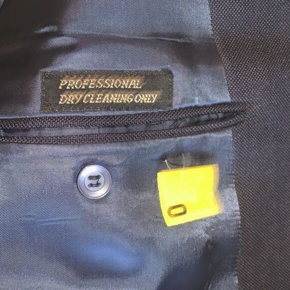 Robert Alexander Mens Blazer Size 42R Navy Wool Blend Two-Button - Picture 3 of 11